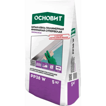 Эконсилк PP38 W Шпаклевка полимерная финишная 5 кг