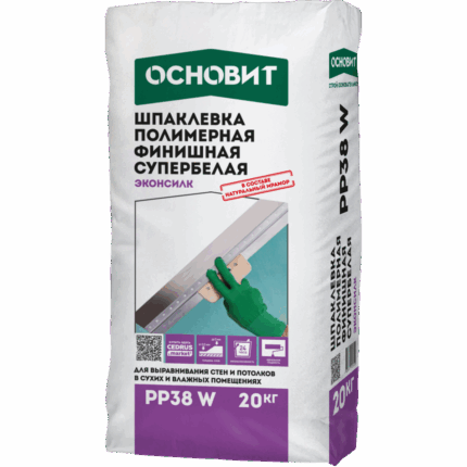 Эконсилк PP38 W Шпаклевка полимерная финишная 20 кг