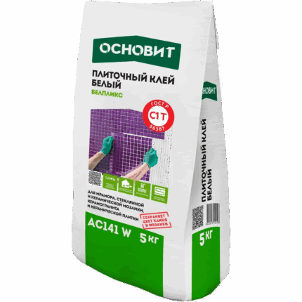 Белпликс AC141 W Белый плиточный клей 5 кг