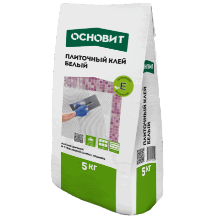 Максипликс АС17 W Плиточный клей белый профи мрамор 5 кг