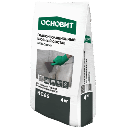 Акваскрин HC66 Шовный гидроизоляционный состав 4 кг