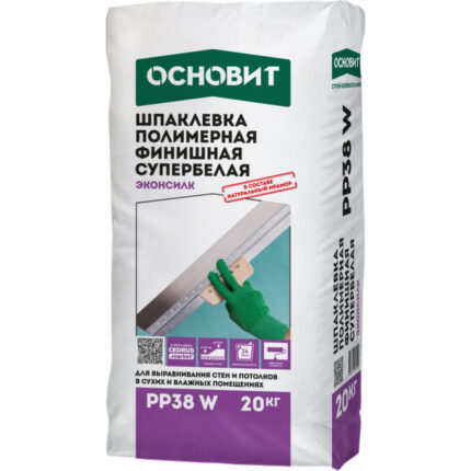 Эконсилк PP38 W Шпаклевка полимерная финишная 20 кг