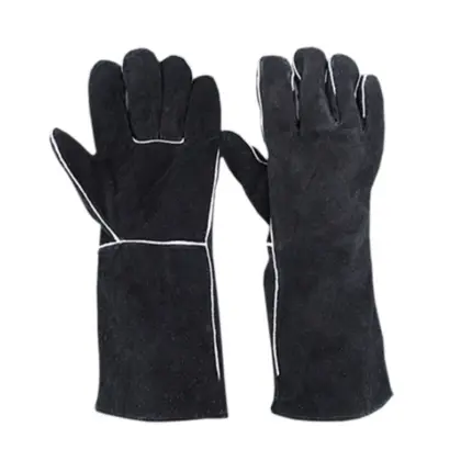 Краги сварщика цельноспилковые пятипалые чёрные - 10 (XL)