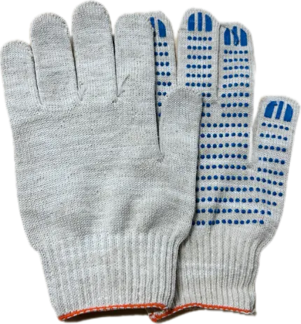 Перчатки х/б специалист стандарт с ПВХ точками серые