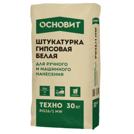 Техно PG26/1 MW Штукатурка гипсовая белая 30 кг