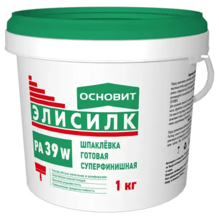 Элисилк PA39 W Шпаклевка готовая суперфинишная 1кг