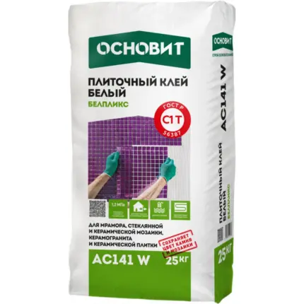 Белпликс AC141 W Белый плиточный клей 25 кг