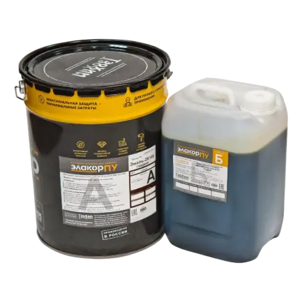 Элакор-ПУ Эмаль 2К/100 Гладкая 15 кг
