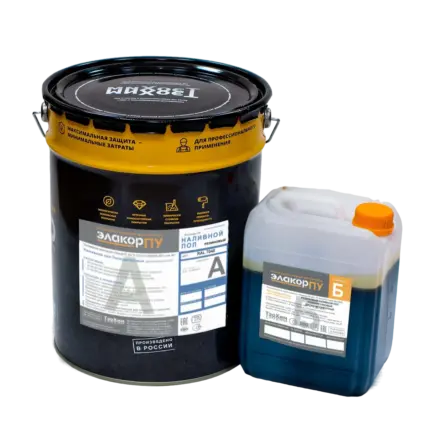 Элакор-ПУ Наливной пол Резиновый 21 кг