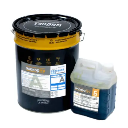 Элакор-ПУ Наливной пол Наполненный 20 кг