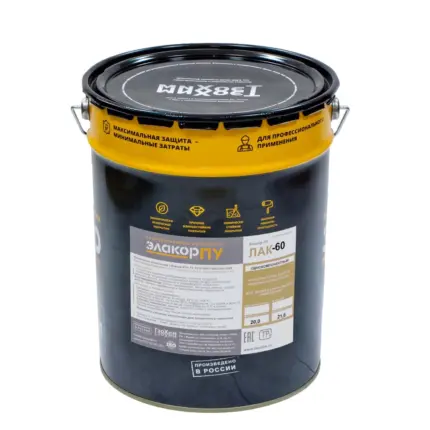 Элакор-ПУ Лак-60 Химстойкий 20 кг