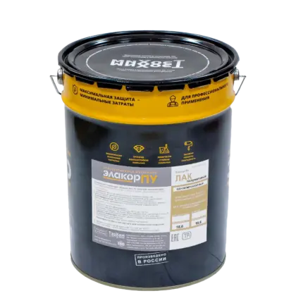Элакор-ПУ Лак Полуматовый Однокомпонентный 18 кг