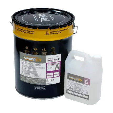 Элакор-ПУ Люкс Лак-Р ПолуМатовый Светостойкий 16 кг