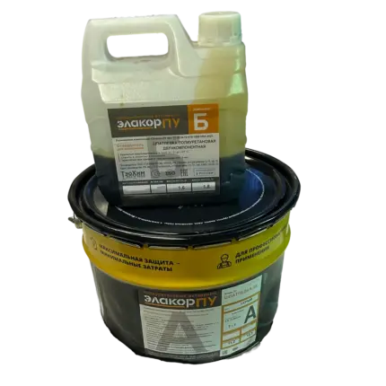 Элакор-ПУ Шпатлевка RAL 7040 Серая 12.8 кг