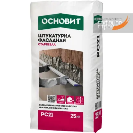 Стартвэлл PC21 Штукатурка цементно-известковая фасадная 25 кг