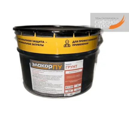 Элакор-ПУ Грунт Однокомпонентный Обеспыливающий 10 кг