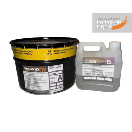 Элакор-ПУ Люкс Эмаль Матовая УФ-стойкая 10,5 кг