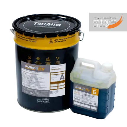 Элакор-ПУ Эмаль 2К для асфальта RAL7035 24 кг