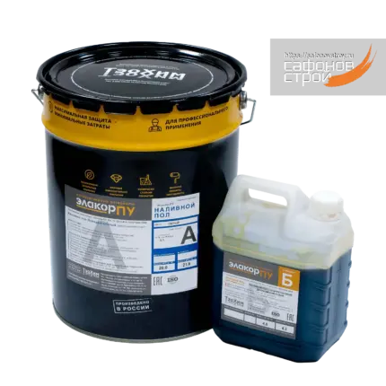 Элакор-ПУ Наливной пол Классик RAL7040 Серый 24 кг