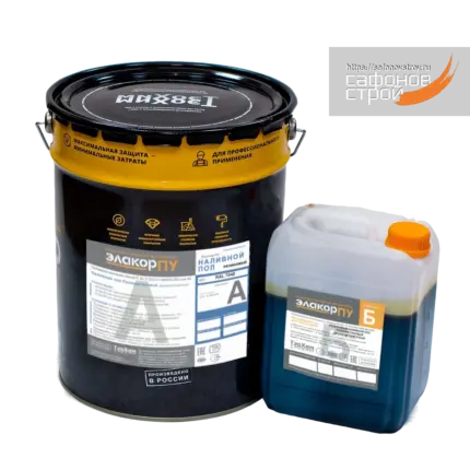 Элакор-ПУ Наливной пол Резиновый 21 кг