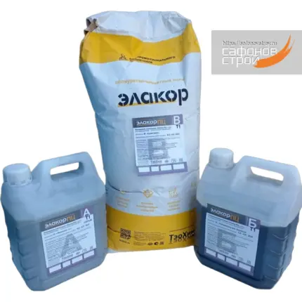Элакор-ПЦ Полиуретан-цементный Наливной пол Т1 3-4 мм 30 кг