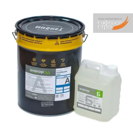 Элакор-ЭД Наливной пол Белый 26.4 кг