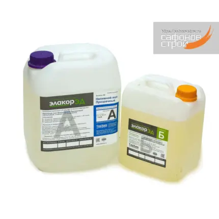 Элакор-ЭД Прозрачный Наливной пол 14.7 кг