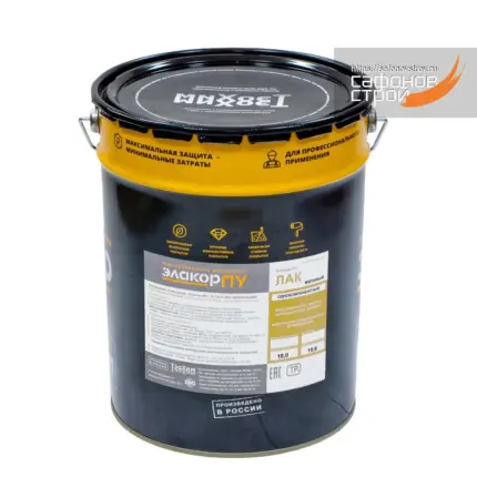 Элакор-ПУ Лак Матовый Однокомпонентный 18 кг