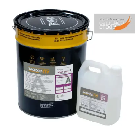 Элакор-ПУ Люкс Лак-Р ПолуМатовый Светостойкий 16 кг