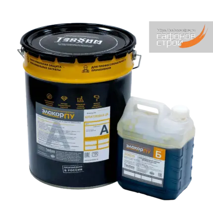 Элакор-ПУ Шпатлевка RAL 7040 Серая 27.2 кг