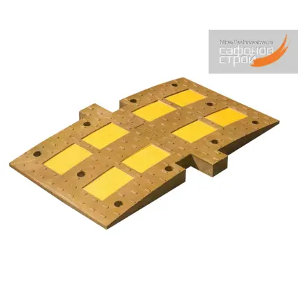 Дорожная неровность ИДН-900 мм средняя желтая