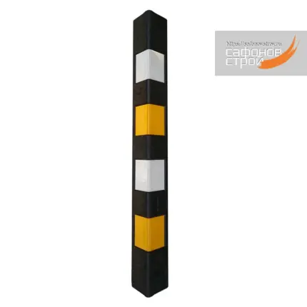 Демпфер защитный угловой 800мм ДУ-800, желто-белый