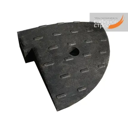 Съезд с бордюра СБК-250 мм концевая шип черная